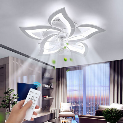  - Led Ceiling Fan Light With Remote Control Living Room Chandelier Lamp Dimmable