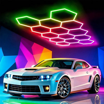  - 5X Hexagon Hex Led Lighting Honeycomb Rgb Lighting With App & Remote Control -