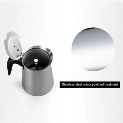  - Stainless Steel Coffee Maker Espresso Ground Percolator Stove 450Ml
