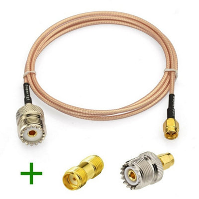 Sma M To Uhf F Adapter Rg316 Cable For Baofeng Cb Radio Antenna Walkie Talkie E