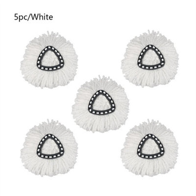  - 5Pcs White Replacement For Vileda Mop Heads Refill Turbo Microfibre Spin Mop Easy Wring