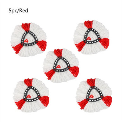  - 5Pcs Red Replacement For Vileda Mop Heads Refill Turbo Microfibre Spin Mop Easy Wring