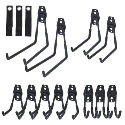 15Pcs Heavy Duty Steel Garage Storage Utility Wall Hook Organizer Tools Hanger from B&Q