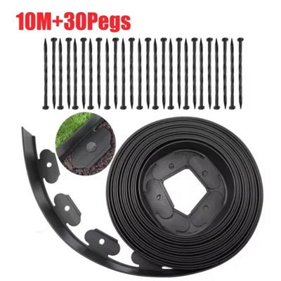 10M Flexible Lawn Border Edging With Plastic Pegs For Garden Path from B&Q