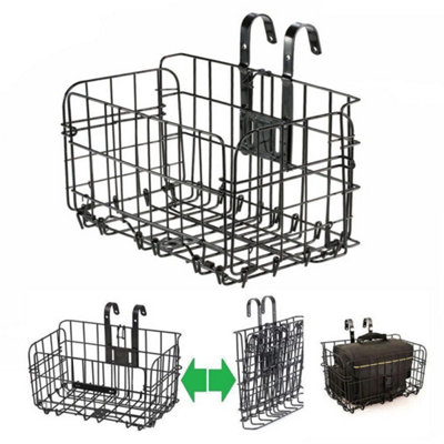 Foldable Metal Bike BasketFront Rear Handlebar Shopping Carrier from B&Q