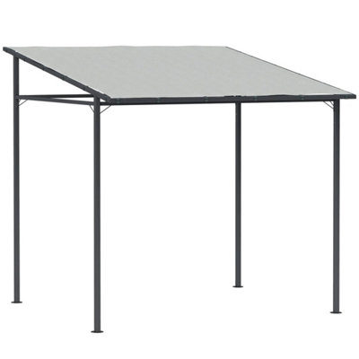 Light Grey 2.4X2.4M Wall Mounted Pergola Gazebo Upf30 Outsunny from B&Q