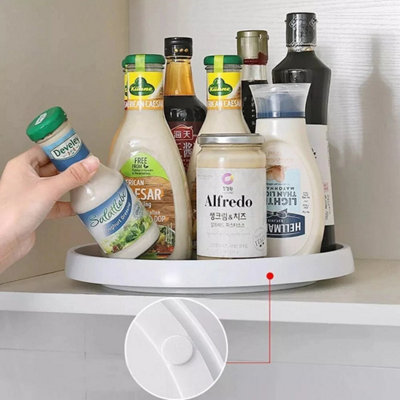  - Spinning Organizer Rotating Tray 1-Tier Spice Rack Round Shelf Condiment Storage