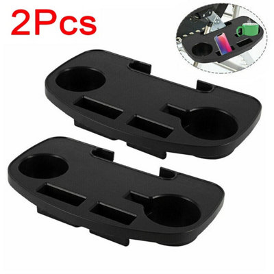 2Pcs Reclining Garden Lounger Chair Clip On Side Table Cup Drink Tray Holder from B&Q