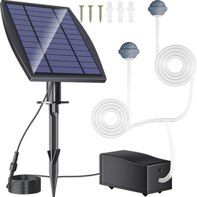  - A- Solar Powered Oxygenator Solar Powered Oxygenator Air Stone Aerator Pond Water