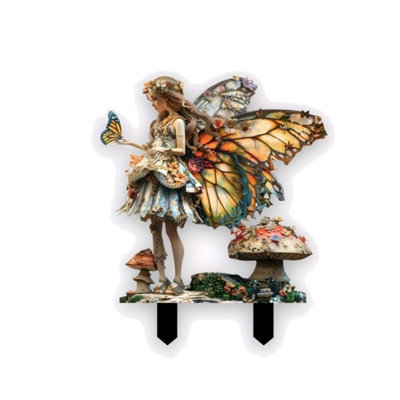  - Style 1 Garden Sitting Fairy Statue Ornament Acrylic Crafts Landscaping Figurine Decor