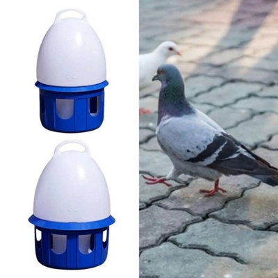  - 2L Pigeon Drinker Plastic Drinking Pot Carrier Bird Water Dispenser Feeder