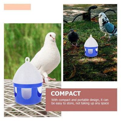  - 6L Pigeon Drinker Plastic Drinking Pot Carrier Bird Water Dispenser Feeder
