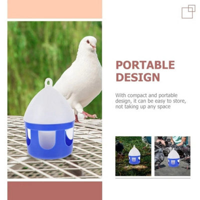  - 8L Pigeon Drinker Plastic Drinking Pot Carrier Bird Water Dispenser Feeder