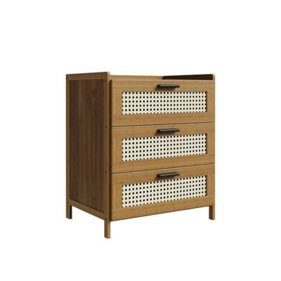  - Brown Bedside Table Drawer Cabinet End Side Table Bedroom Furniture Storage Nightstand