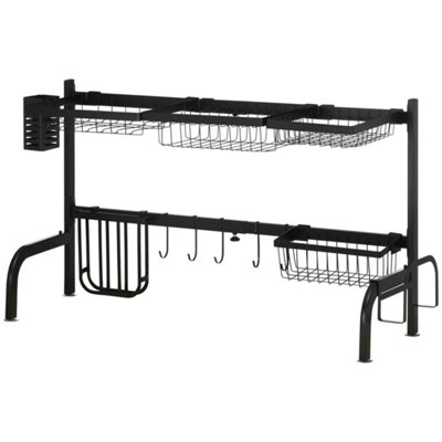  - Space Saving Over The Sink Dish Drying Rack2 Tier Adjustable Dish Drainer