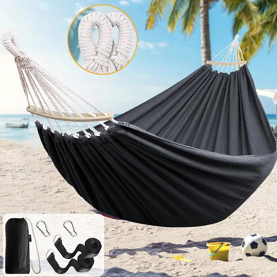 Hammock With Spreader Bars Camping Hammock Double Swing Hanging Bed from B&Q