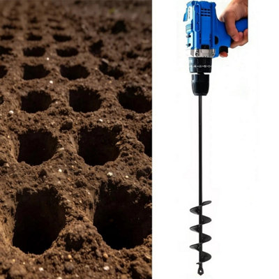 Auger Drill Bit For Planting Garden Auger Spiral Drill Bit Bulb Bedding 4X45Cm from B&Q