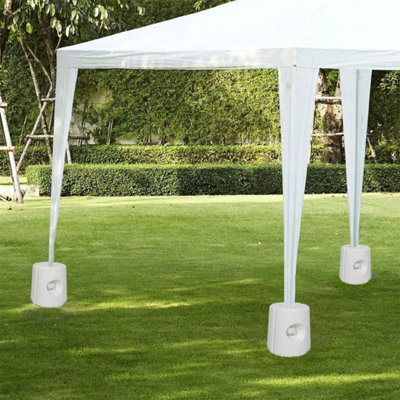 Gazebo Weights Legs Anchor Base Foot Marquee Stall Tent Feet Fill Water Sand  12X Weights from B&Q