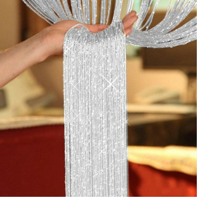 String Door Curtain Dew Drop Window Curtain from B&Q