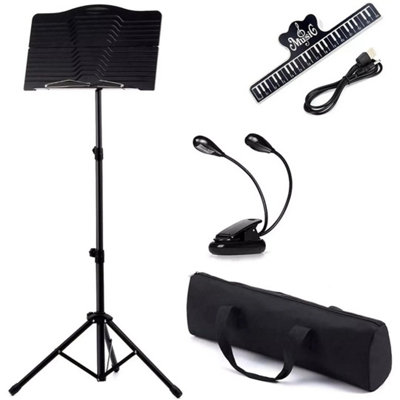 Heavy Duty Metal Foldable Music Stand Holder Tripod Orchestral Conductor Sheet from B&Q