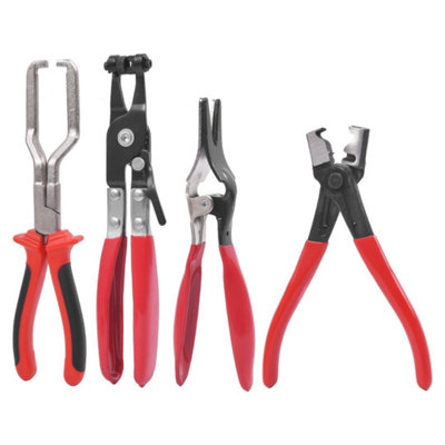 4Pc Clicr-R Type Hose Clip Clamp Plier Collar Clamp Pliers Cv Boot Swivel Tool from B&Q