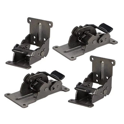 8X Folding Table Chair Leg Hinges 90 Degree Self-Locking Bracket Hinge Hardware from B&Q