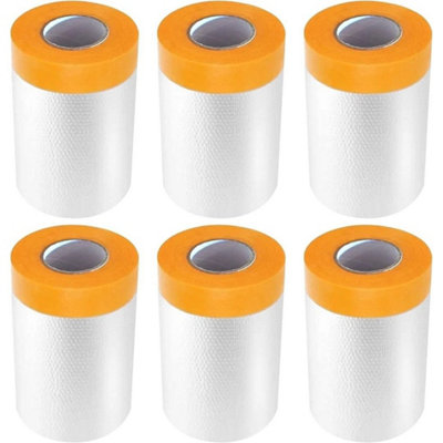 55Cm 20M Pre-Taped Masking Paper Car Painter Protect Film Dustproof from B&Q