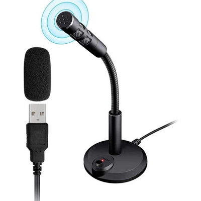 Usb Desktop Microphone Plug And Play Computer Pc Laptop Microphone Mic For Mac from B&Q