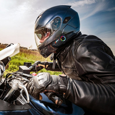 Bluetooth Motorcycle Helmet Motorbike Intercom Headset Interphone Headphone from B&Q