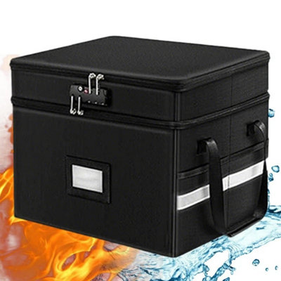 Double-Layer Fireproof Document Box