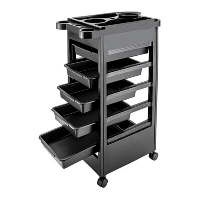  - Salon Trolley Cart Hair Cart Rolling Organizer Mobile Barber Station
