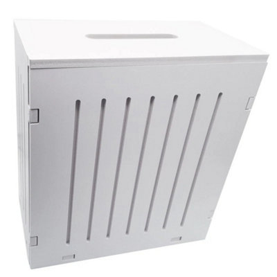  - White Slimline Bathroom Tidy Storage Box Cabinet Toilet Roll Organiser With Lid