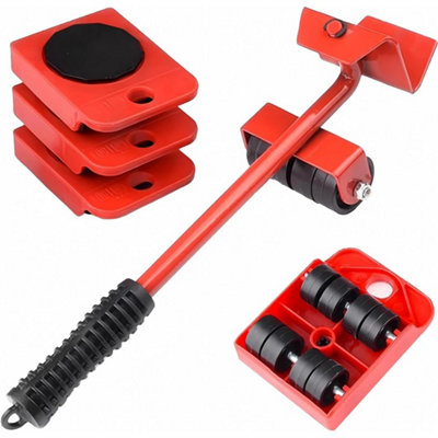 5Pcs Move Removal Heavy Furniture Movers Shifter Lifter Slider Wheels Moving Kit from B&Q