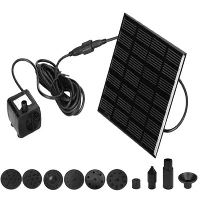 180L/h Solar Panel Powered Water Feature Pump Garden Pool Small Pond Aquarium Fountain from B&Q