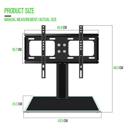  - 26 To 32 Inch Universal Desktop Vesa Tv Monitor Stand Mount Bracket Fits 26 To 70 Inch Screens