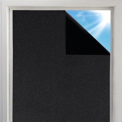  - Blackout Static Cling Window Glass Film Sun Uv Block Privacy Protection Glueless