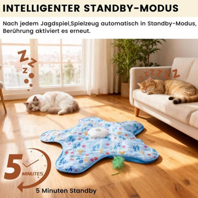  - Interactive Cat Toys Automatic Feather Toy For Indoor Cats Relieve Boredom