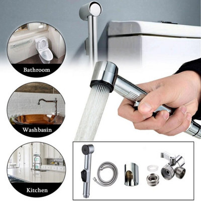  - Bathroom Sink Faucet Sprayer Sink Hose Attachment Shower Tap Washstand Toilet