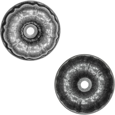 Grey Non-Stick Fluted Ring Bund Cake Tin Round Baking Mould from B&Q