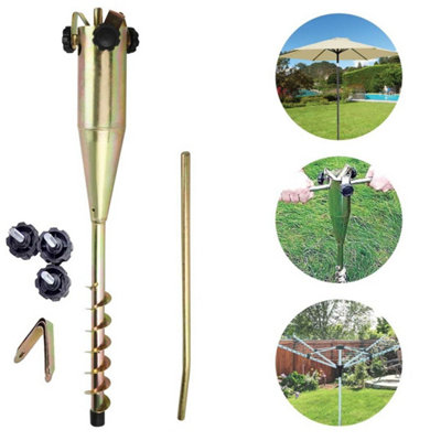 Screw-In Ground Spike For Parasol Airer Flag Bird Feeder Stand from B&Q