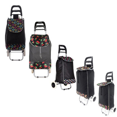 35L Wheeled Shopping Trolley Large Lightweight Luggage Cart Bag from B&Q