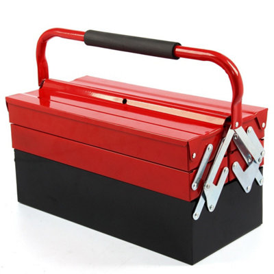 3 Tier 5 Tray Heavy Duty Cantilever Toolbox Metal Storage Organiser from B&Q