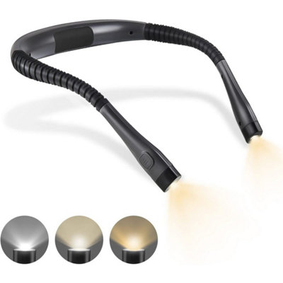 Hands-Free Neck Led Reading Lamp Flexible Portable Rechargeable Light from B&Q