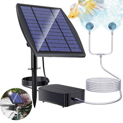 Solar Pond Oxygen Air PumpFish Tank Water Aerator Oxygenator from B&Q