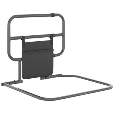 Folding Safety Bed Rail Elderly Assist Bar With Pocket For Adult Bed from B&Q