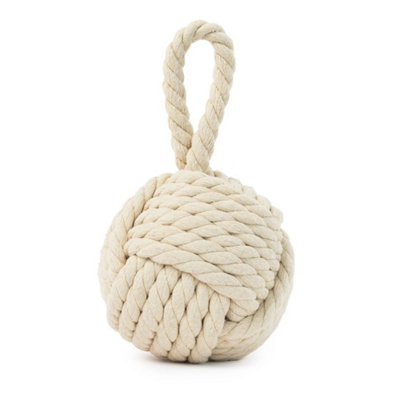 Rope Knot Door Stopper Weighted Fabric Door Stop Decorative Door Stop from B&Q