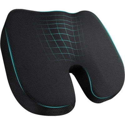 Memory Foam Seat Cushion Orthopaedic Coccyx Back Pain Relief Chair from B&Q