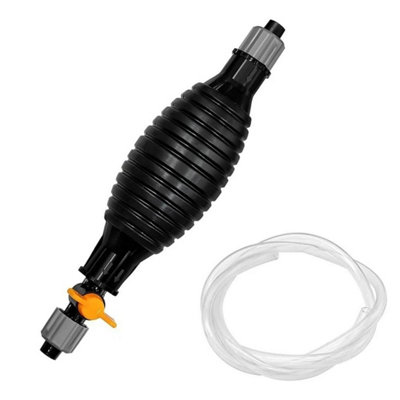  - With 2M Durable Hoses Manual Water Oil Liquid Syphon Petrol Fuel Transfer Pump Hand Siphon Pipe Hose