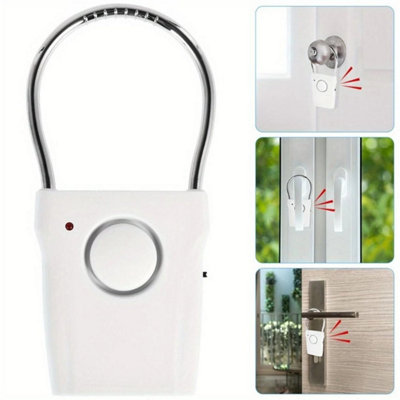 Home Security Alarm Door Handle Alert Alarm Detection Device Intruder Wireless from B&Q