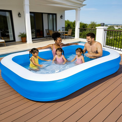 7Ft Inflatable Paddling Pool Swimming Family Outdoor from B&Q